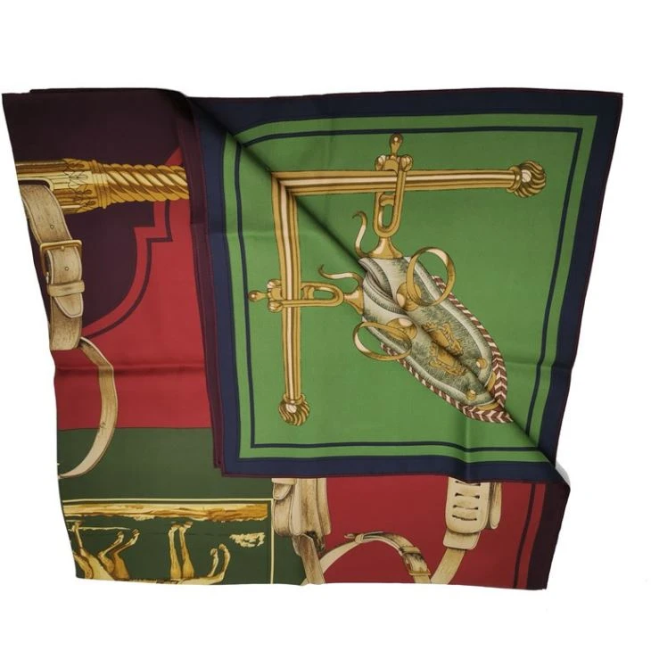Custom Digital Printed Double Layer Silk Scarf 90x90